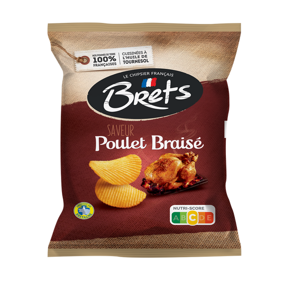 Chips saveur poulet braisé Easy BRET'S, 6x25g