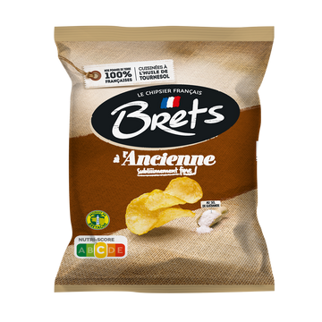Chips ondulées nature à l'ancienne BRET'S 6x25g