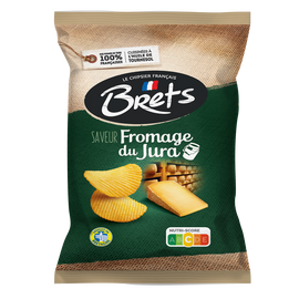 Chips de pommes de terre ondulées saveur fromage BRET'S, 125g