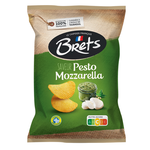 Chips saveur pesto mozzarella BRET'S 125g