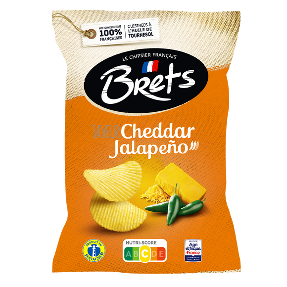 Chips Saveur Cheddar Jalapeno BRETS 125g