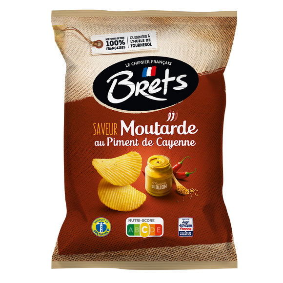 Chips saveur moutarde piment de Cayenne BRETS 125g