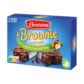 Mini brownies chocolat aux noisettes BROSSARD, x8, 240g