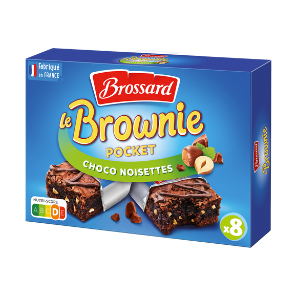 Mini brownies chocolat aux noisettes BROSSARD, x8, 240g