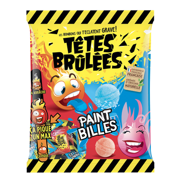 Bonbon fraise et framboise kitache TETE BRÛLÉES, 135g