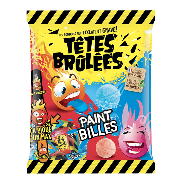 Bonbon fraise et framboise kitache TETE BRÛLÉES, 135g