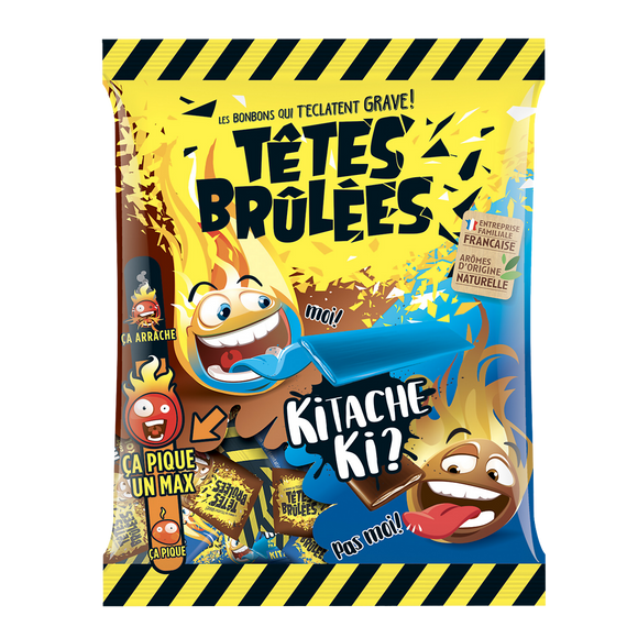 Bonbons barre TETES BRÛLÉES  kitache et cola - 200g