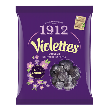 Bonbons pastilles violette sauvage VERQUIN, sachet 200g
