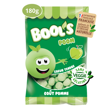 Bonbons tendres arômatisés goût pomme BOOL'S, sachet 180g