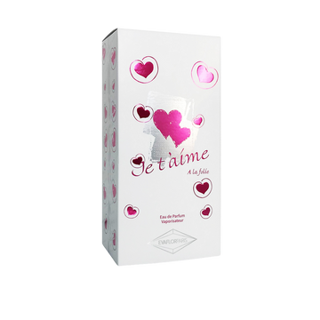 Eau de parfum "Je t'aime à la folie" EVAFLOR, vaporisateur de  100ml sans étui