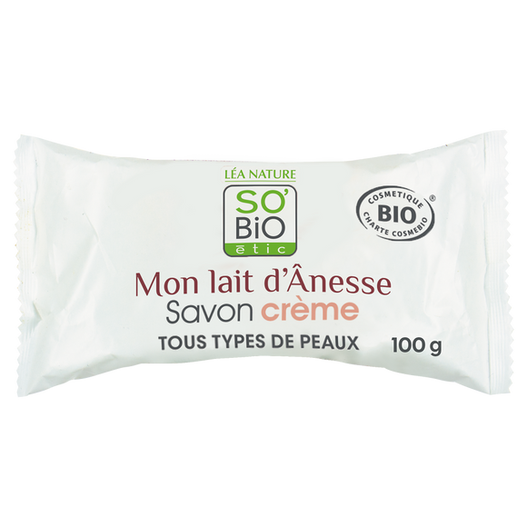 Savon crème lait d'ânesse bio SO BIO'ETIC 100g