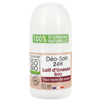 Déodorant douceur lait d'ânesse bio SO BIO, 50ml