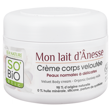Crème corps velouté nourr.bio mon lait d'ânesse SO'BIO 200ml
