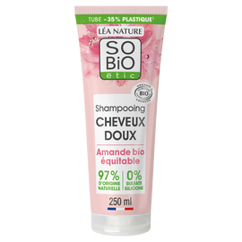 Shampooing cheveux doux lait amande et protéines riz SO BIO, 250ml
