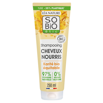 Shampooing cheveux nourris.karité et cire de jojoba SO BIO, 250ml