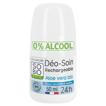 Déodorant aloé vera peaux sensibles bio SOBIO, 50ml