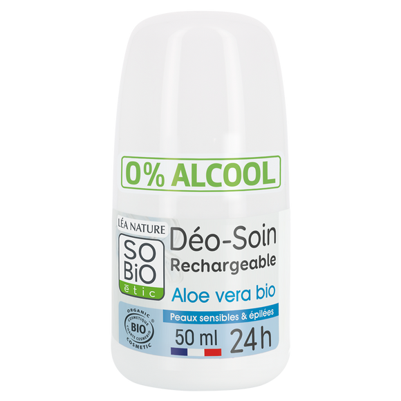Déodorant aloé vera peaux sensibles bio SOBIO, 50ml