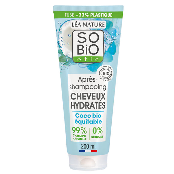 Après-shampooing cheveux hydratés SO BIO, 200ml