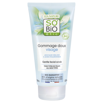 Gommage visage doux quotidien hydra aloé vera SO BIO 150ml