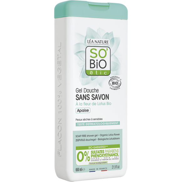 Douche sans savon à la fleur de lotus SO BIO 650ml