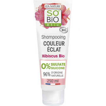 Shampooing protection cheveux colorés hibiscus SO BIO 250ml