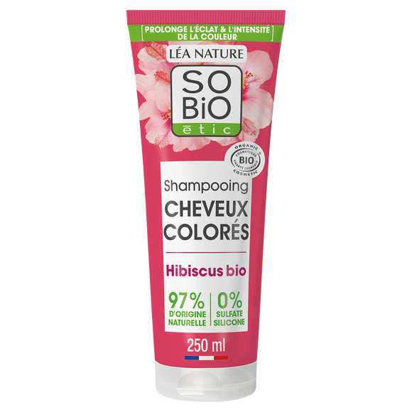Shampooing protection cheveux colorés hibiscus SO BIO 250ml