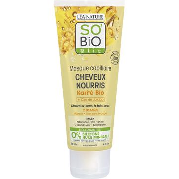 Masque cheveux nourris.karité et cire de jojoba SO BIO 200ml