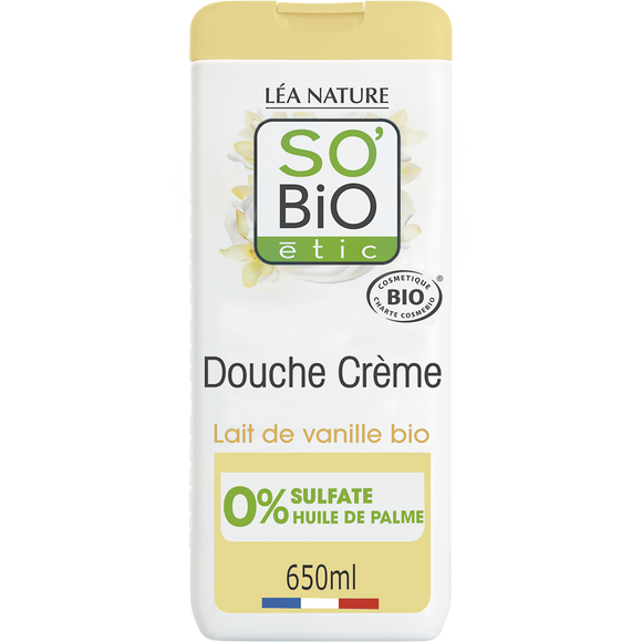 Creme de douche lait de vanille SO BIO 650ml