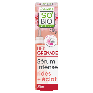 Sérum intense lissant rides + éclat lift'grenade SO'BIO 30ml