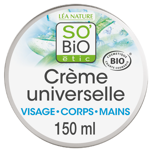 Crème hydratante aloe vera universelle multi usage SO'BIO ETIC 150ml visage et corps