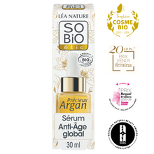 Sérum anti-âge précieux Argan+4 COE SO'BIO ETIC 30ml