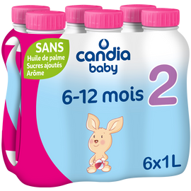 Lait Babylait 2ème âge dès 5 m Candia blle plastique 6x1l
