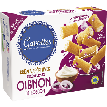 Biscuit apéritif Crèpes apéritives crème & oignon de roscoff GAVOTTES- 80g