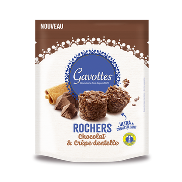 Rocher croustillant chocolat GAVOTTES sachet 95g