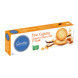 Fine galette au caramel au beurre salé et vanille GAVOTTES, 120g