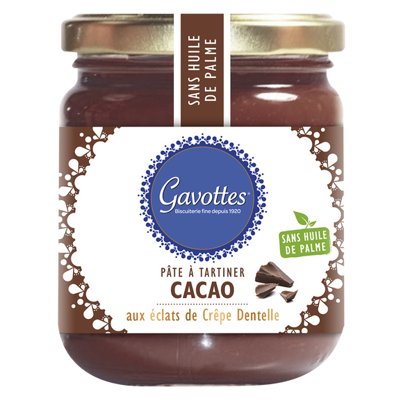 Pâte à tartiner aux éclats de crêpes dentelle GAVOTTES, pot de 350g