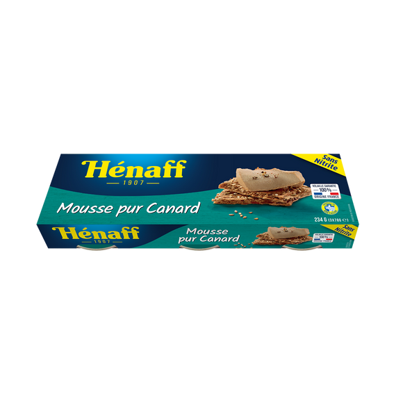 Mousse de canard HENAFF, 3x78g