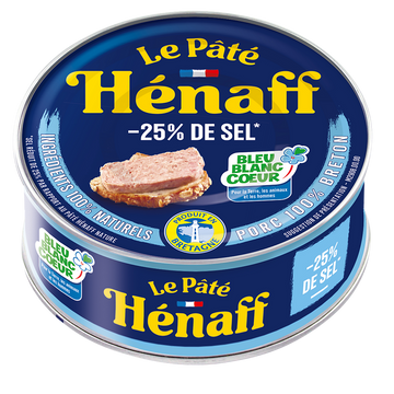 Pâté de porc au sel de gérande bleu blanc coeur HENAFF, 76g