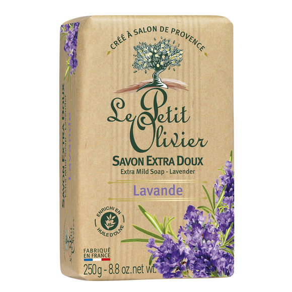 Savon parfumé lavande LE PETIT OLIVIER, 250g