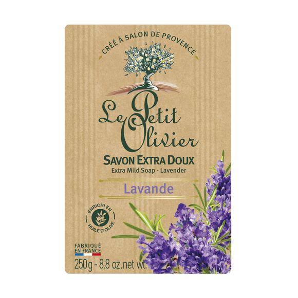Savon parfumé lavande LE PETIT OLIVIER, 250g