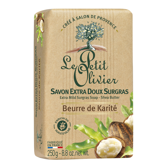 Savon extra doux au karité LE PETIT OLIVIER, 250g