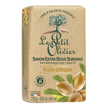 Savon extra doux surgras à l'huile d'argan LE PETIT OLIVIER, 250g