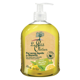 Savon liquide de Marseille parfum verveine et citron LE PETIT OLIVIER,flacon de 300ml