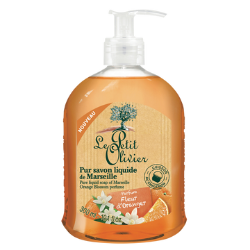 Savon liquide Marseille fleur oranger LE PETIT OLIVIER, 300ml