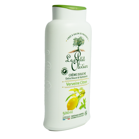 Crème de douche à la verveine et citron LE PETIT OLIVIER, flacon de 500ml