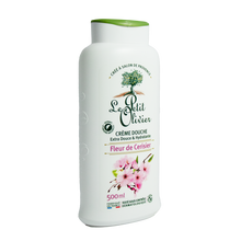 Crème de douche extra douce à l'extrait naturel de fleur de cerisier LE PETIT OLIVIER, flacon de 500ml