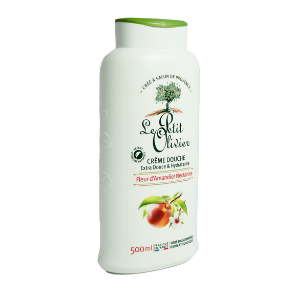 Crème douche Fleur d'Amandier, Nectarine PETIT OLIVIER 500ml