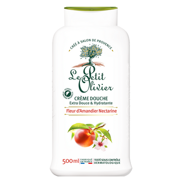 Crème douche Fleur d'Amandier, Nectarine PETIT OLIVIER 500ml