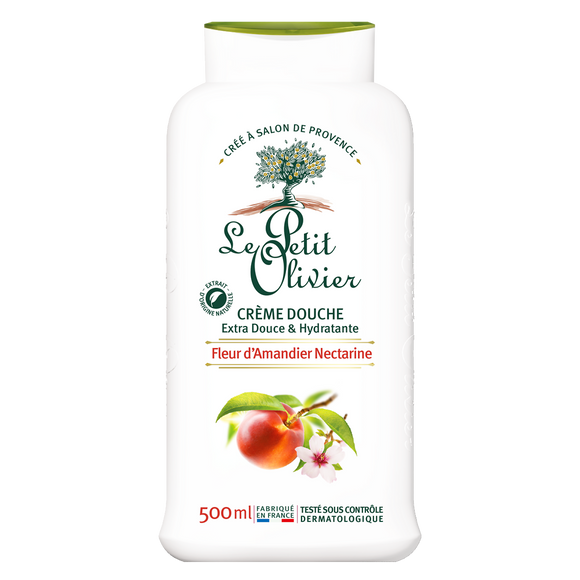Crème douche Fleur d'Amandier, Nectarine PETIT OLIVIER 500ml