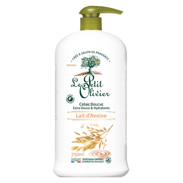 Crème douche extra douce au lait d'avoine LE PETIT OLIVIER 750ml